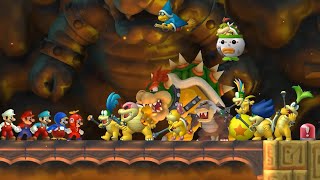 New Super Mario Bros Wii - All Boss Castle Battles