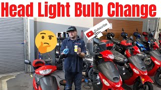 How To Change Head Light Bulb On Chinese Scooter TaoTao ATM 50