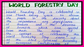 Essay on world forestry day in english