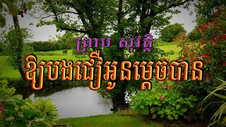 ឱ្យបងជឿអូនម្ដេចបាន (ព្រាប សុវត្ថិ), ភ្លេងសុទ្ធ, Lyrics Karaoke, RHM CD Vol 127