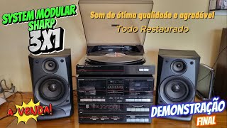 System 3x1 Sharp SA-201Z Resultado da Restauração, aparelho lindo e com Excelente sonoridade