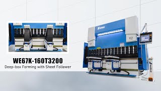 Genius WE67K-160T3200 CNC Deep Box Forming Press Brake with DA-66T and Sheet Follower Good Price