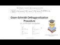 6.2 Gram-Schmidt Orthogonalization Procedure