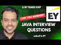 Real Java Interview Questions Asked at EY (3.10 Years Experience)