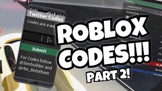 Vehicle Simulator Codes Part 5 Roblox Unedited Works January 2018 - what are all the codes in vehicle simulator roblox