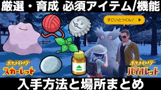 【ポケモンSV】厳選・育成に必須なアイテム入手方法＆機能まとめ！あかいいと,かわらずのいし,努力値ドリンク,性格ミント,おうかん【スカーレット/バイオレット】