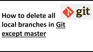 How to delete all local branches in git except master