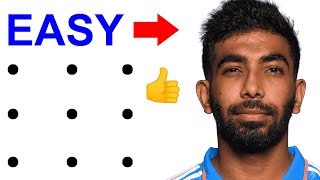 Turn 9 dots into Jasprit Bumrah face drawing easy - How to draw jasprit bumrah outline drawing easy