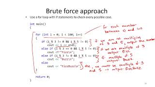 Fizz Buzz Interview Question: Strategies for Designing for Loops and if/else (C++ Coding Practice)