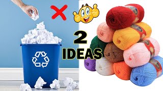 DIY - 2 Great Ideas for Your Wool Yarns - Best out of waste #23