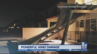 Wild winds whip through Southern Nevada leaving damage, power outages