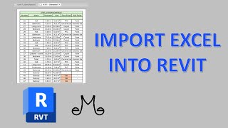 Revit Tutorial - How to import Excel into Revit
