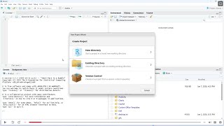 Creating an R Project using RStudio and importing data