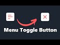Animated Menu Toggle Button Using HTML, CSS & JavaScript