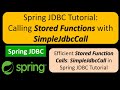 Spring JDBC Tutorial: Calling Stored Functions with SimpleJdbcCall