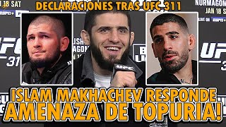 ⚠️¡DECLARACIONES DE ISLAM MAKHACHEV TRAS APLASTAR A RENATO MOICANO EN EL UFC 311 Y RESPONDE A ILIA!