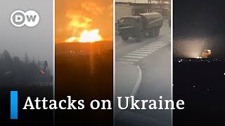 Footage of the first hours of Russia's attacks on Ukraine | DW News