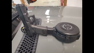 Glock 19 50 Round 9MM DRUM CLIP!! by RWB. BABY TOMMY GUN EDITION