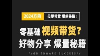 短视频母婴赛道实操流量训练营 零基础视频带货 好物分享 爆量秘籍