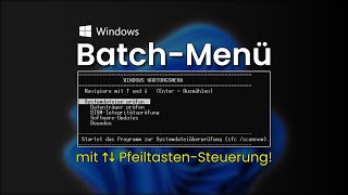 Creating a batch menu using arrow keys (Windows tutorial)