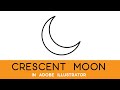 How to make a Crescent moon in Adobe Illustrator