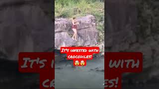 EPIC!!!!🤯🔥||Falling into Crocodile infested waters.#Epic #photoshoot #accident #viral #shorts