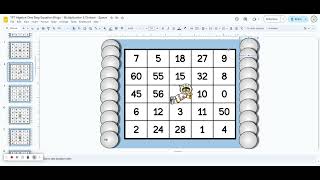 One-Step Equation Bingo - Multiplication and Division - Space-Themed - Digital and Printable