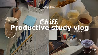 chill productive study vlog 🌸 prelims ep. 02 — solving problems, note-taking & eating food