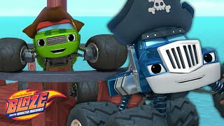 Pirate Crusher \u0026 Pickle Hunt for Treasure! | Blaze and the Monster Machines