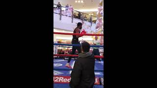 Highly Touted Heavyweight David Adeleye Shows Speed And Skills At Public Workout.