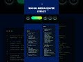 Social media icon hover effect using only css