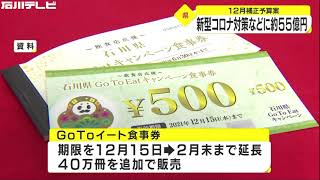 経済対策や感染対策のための費用等…石川県が12月補正予算案を議会に内示 一般会計55億円余り