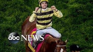 Kentucky Derby champion jockey reacts to controversial win