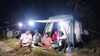 camping hujan deras seruu rame rame sambil mancing di rawa rawa ikan nya banyak