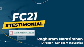 FC21 Testimonial Raghuram Narasimhan | Director - Sunbeam Industries | Dealers of Pressure Switches