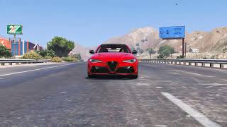 2022 Alfa Romeo Giulia Quadrifoglio QV 510HP ACCELERATION 0-293 km/h Autobahn Test || GTA 5 Car