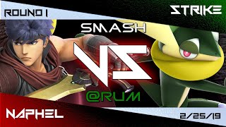 SAR19 - SSBU Round 1 - Naphel (Ike) VS Strike (Greninja)