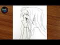 How to draw anime girl side view || Easy anime Drawings