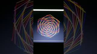 Rainbow hexagon using turtle #YouTube #shorts #python #turtle #coding #rainbow #hexagon #graphic