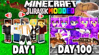 I Spent 100 Days in JURASSIC Modded Minecraft with Friends! - Here's What Happened