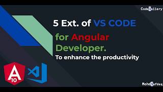 VS Code Extensions | Angular 10 | DEVELOPER