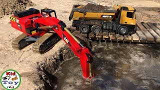 RC EXCAVATOR || RC BULLDOZERS || RC DUMP TRUCK ||  RC CONSTRUCTION WORKING IN WATER