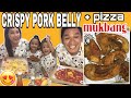 CRISPY PORK BELLY + PIZZA MUKBANG!! | NITCH & CHEEN