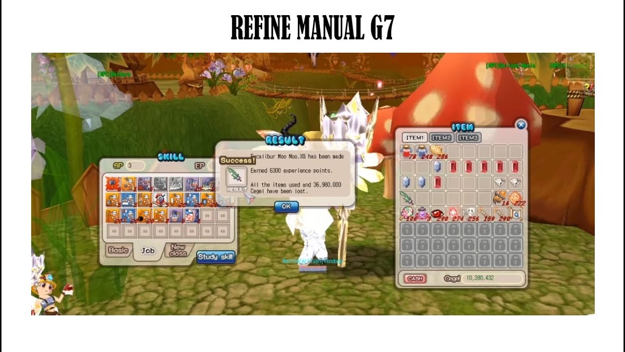 Refine Manual G7 (G.DG.XG) - Seal Online Blade Of Destiny - YouTube