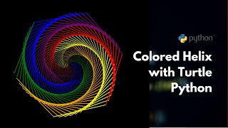 Colored Helix with Turtle Python