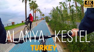 Alanya city [4k] Kestel district bike lane. Turkey - Antalya Virtual ride a bike tour