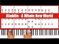 A Whole New World Piano - How to Play Aladdin A Whole New World Piano Tutorial!