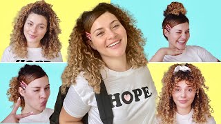 6 SIMPLE QUICK AND EASY CURLY HAIRSTYLE IDEAS (for back to school and work)