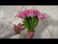 how to wrap a round bouquet of flowers in paper step by setp korean flower wrapping diy tutorial