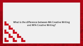 City, University of London: What's different between MA Creative Writing and MFA Creative Writing?